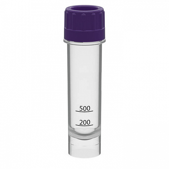 Пробирка 0,5 мл не вакуумная,без капилляра с К3ЭДТА,(новые)шт(уп/50шт)Перинт