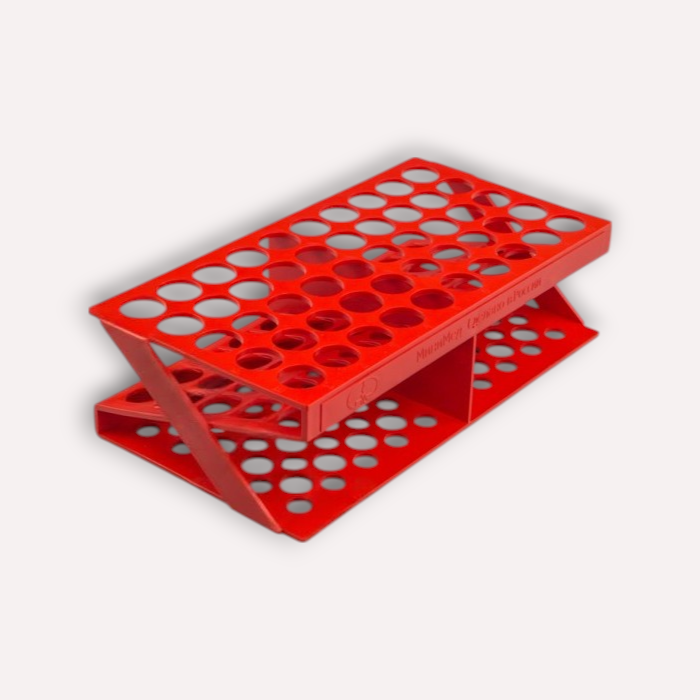 Штатив 50 гнезд,для пробирок ШПА-50,п/п,Z-образный.d18мм.п/п.красный Минимед12005408