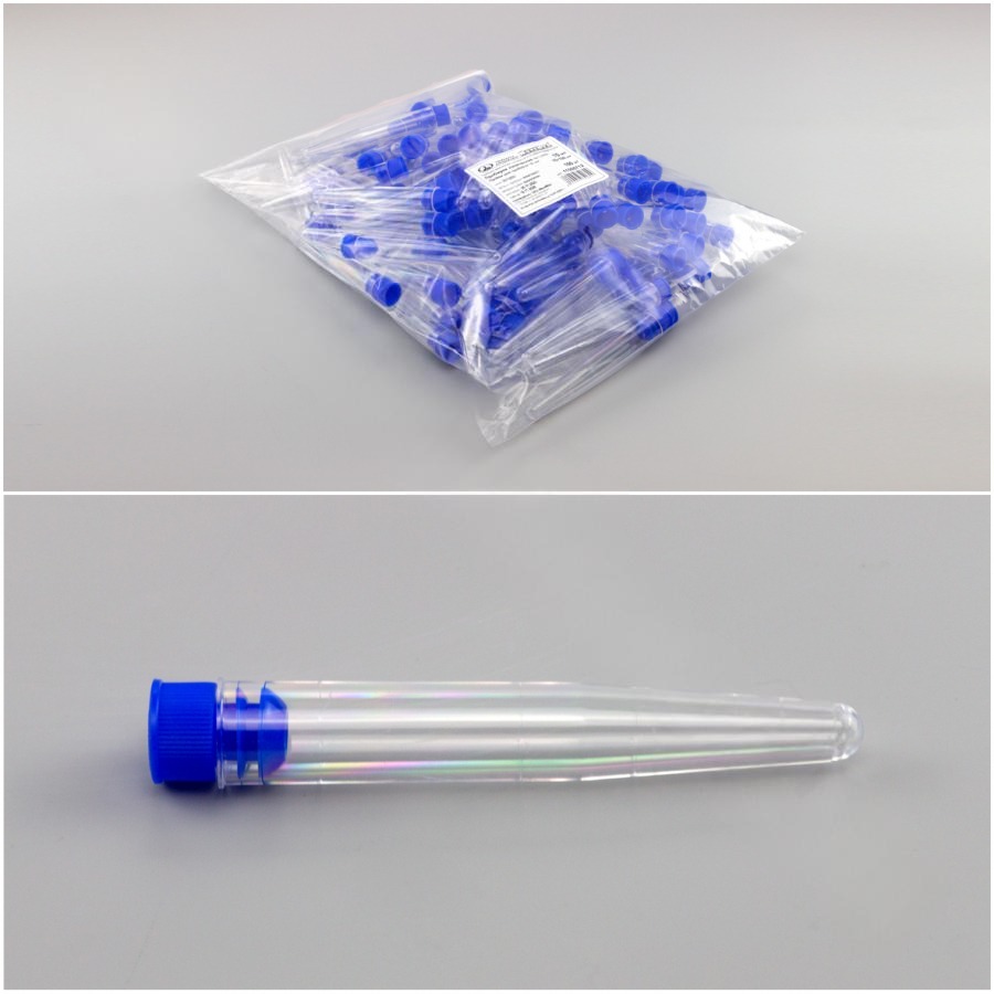 Пробирка 10 мл,коническая 16*100 без пробки,П/С,Нестерильная.ШТ.(уп/100шт)Минимед 11005712